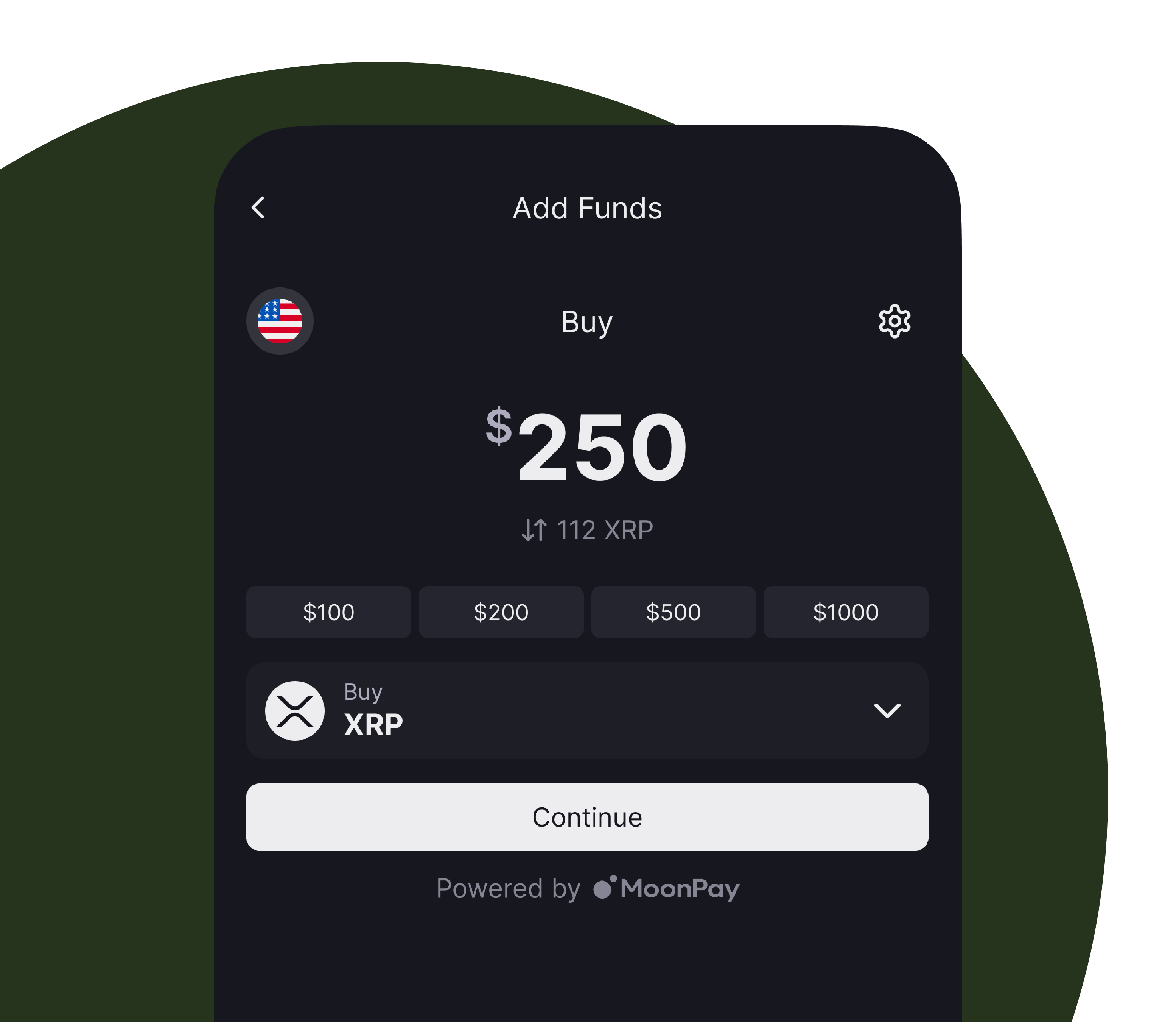 Buy and sell XRP with fiat